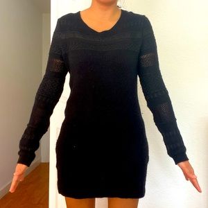 H&M black knit sweater dress